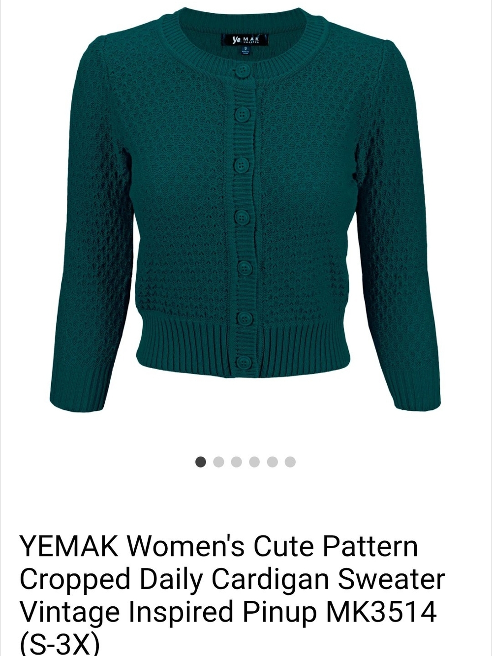 Retro Cropped Button-Up Cardigan